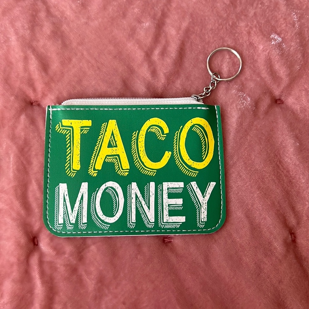 Taco money coin purse